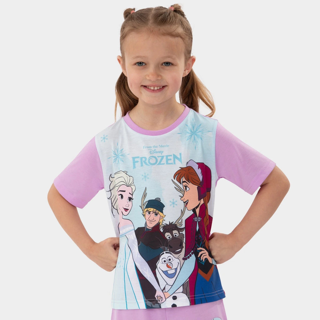 Disney Frozen Short Pyjamas | Disney Nightwear for Girls | Anna and Elsa Pjs