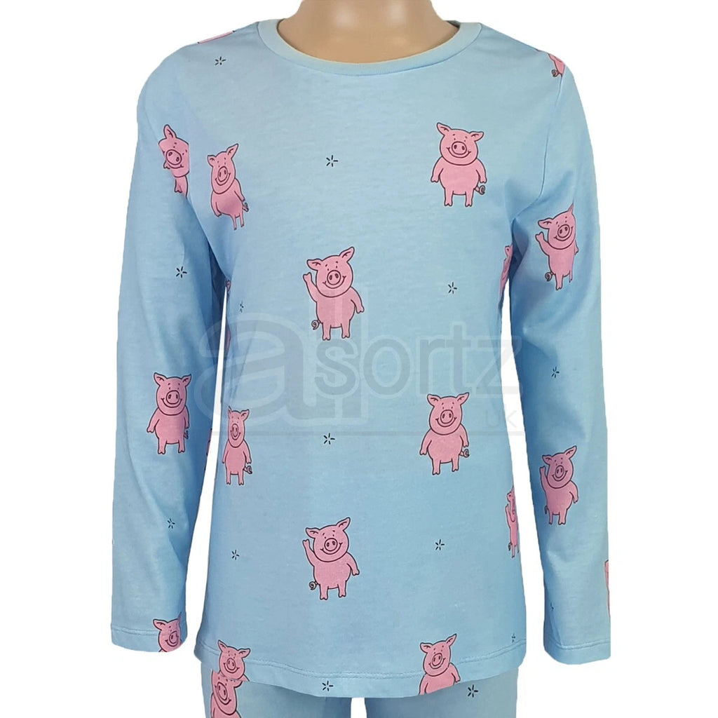New Childrens Long Sleeve Cotton Pyjama Sets Boys Girls Percy PJs M S L Uk Age