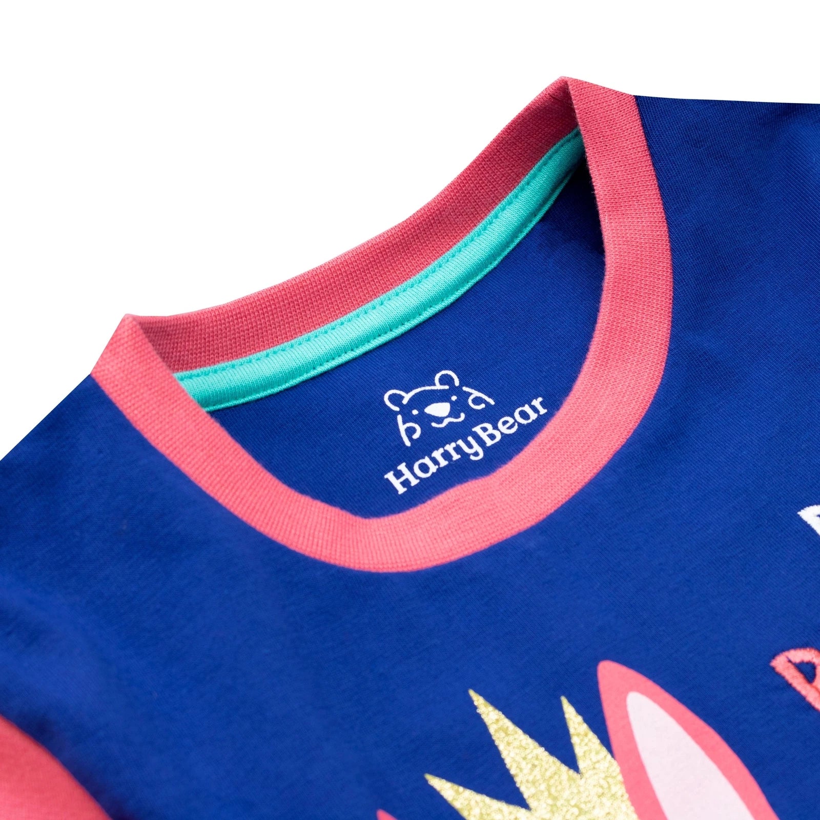 Princess Pony Pyjamas Kids Girls 3 4 5 6 7 8 9 10 Years PJs Polka Dots Teal Blue