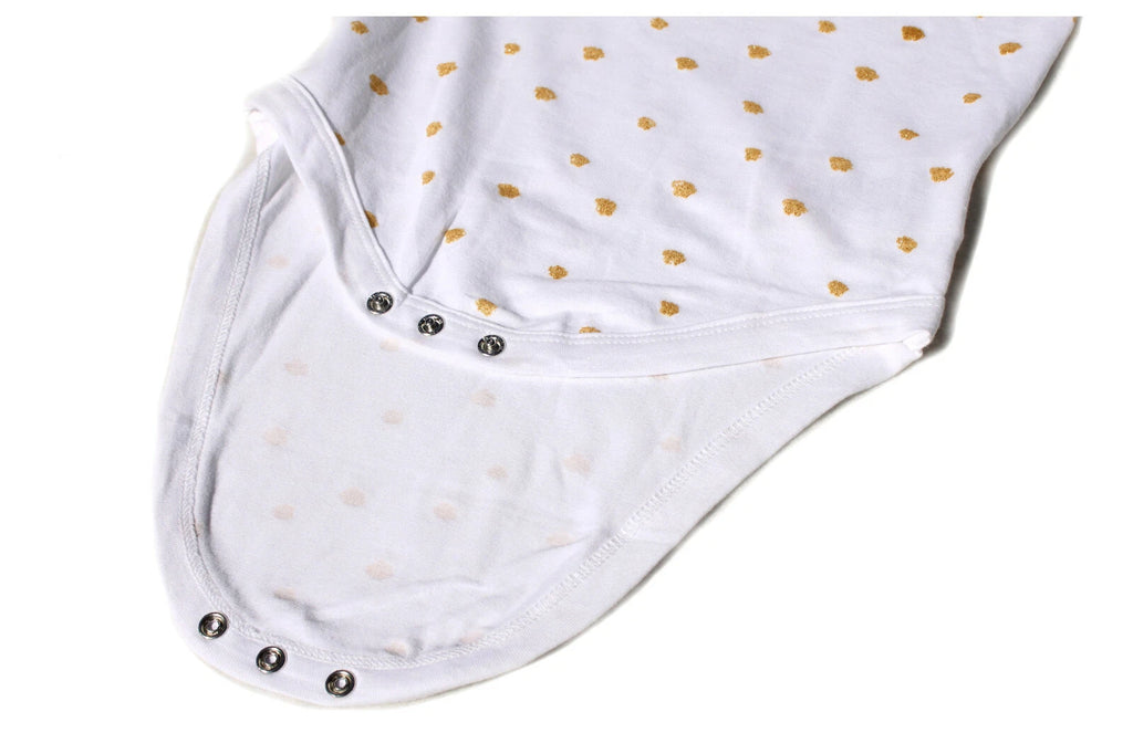 Set of 4 Baby Body Organic Cotton Pajamas Romper Toddler 0-24 Months Golden-