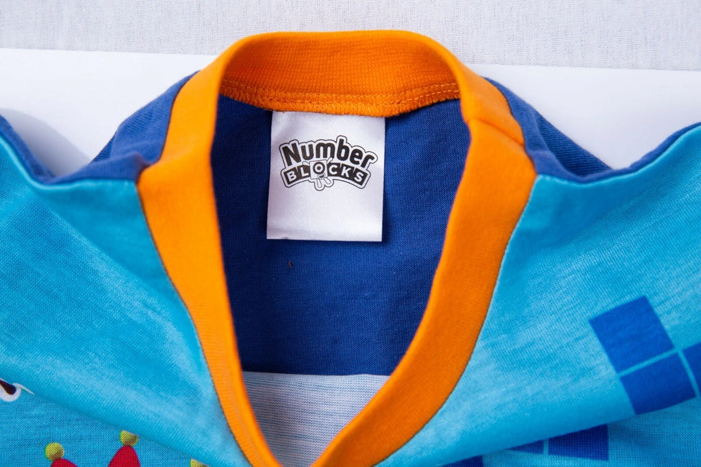 Numberblocks Boys Pyjamas Pjs Set, Ages 3 to 8 Years Old, Official Merchandise