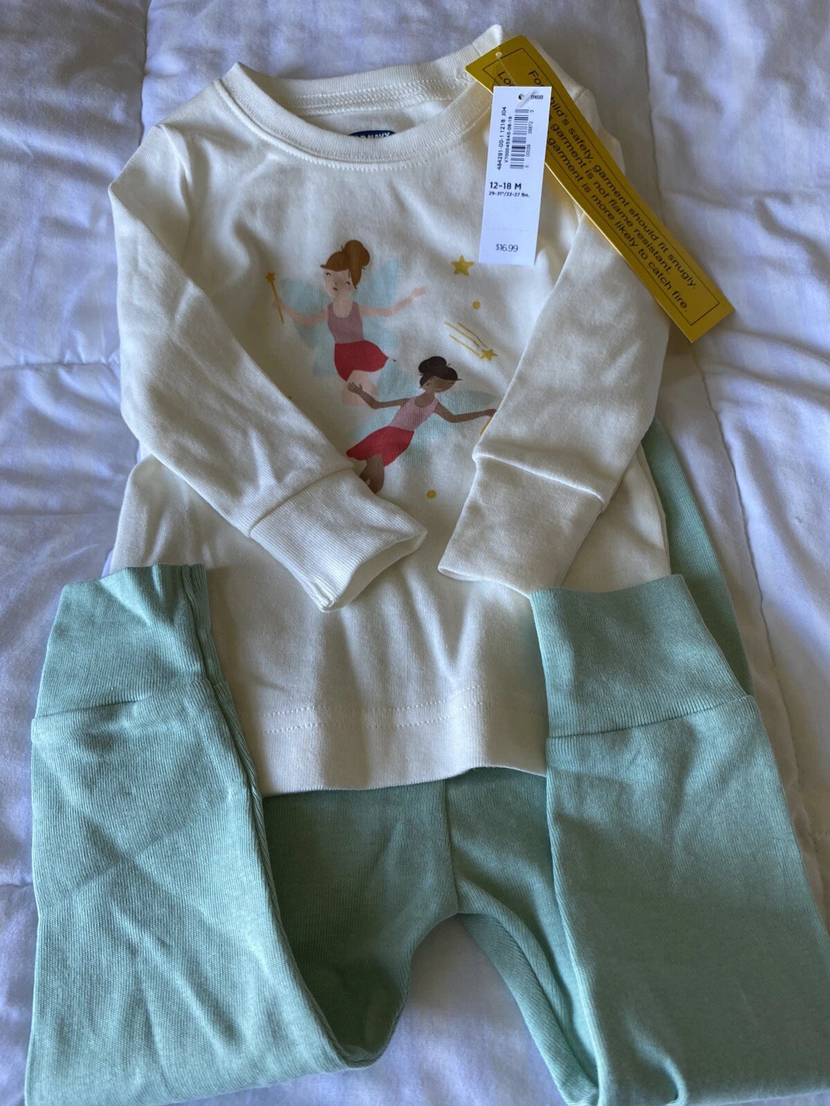 OLD NAVY Aqua Fairy Princess Pajama Set Toddler Girl. NEW WITH TAG.