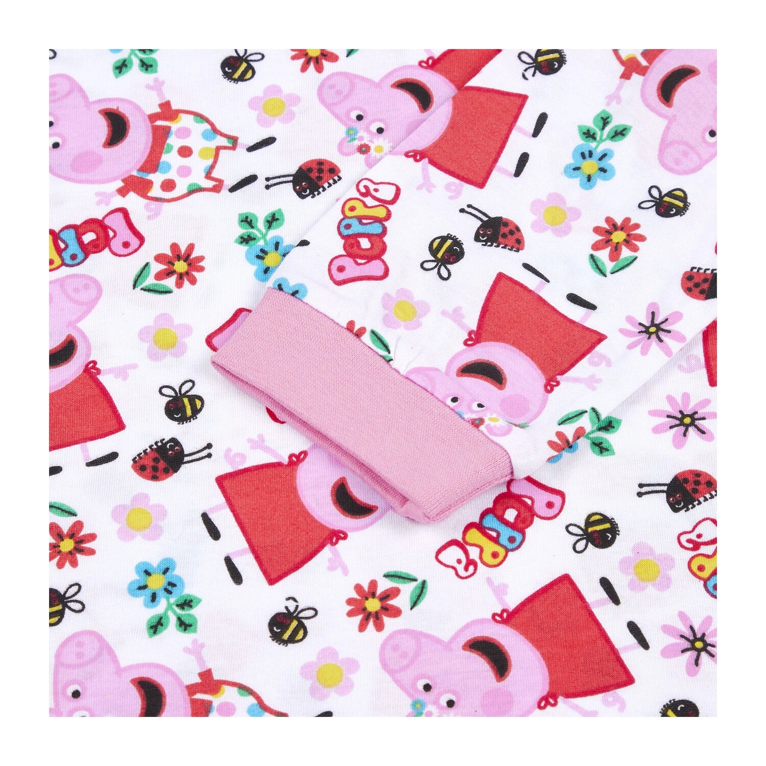 Peppa Pig Girls Pyjamas AOP Pjs Set, Official Peppa Pig Nightwear Merchandise