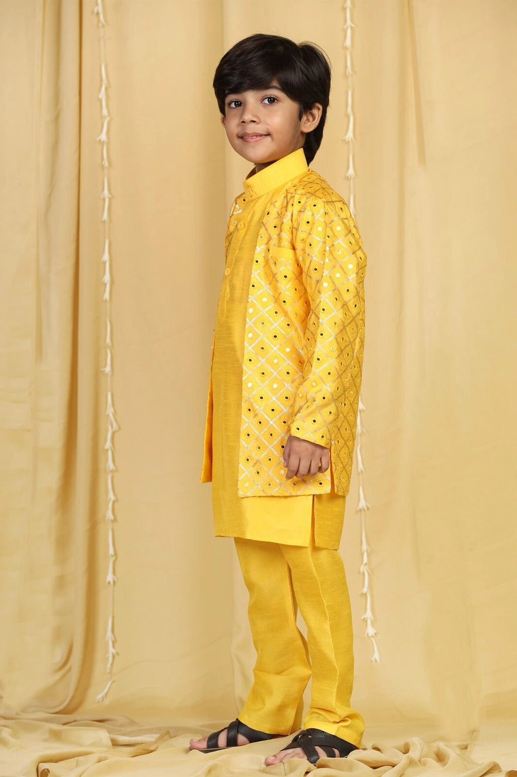 Indian Wear Kurta Pajama Boys Kids Sherwani Set For Boys