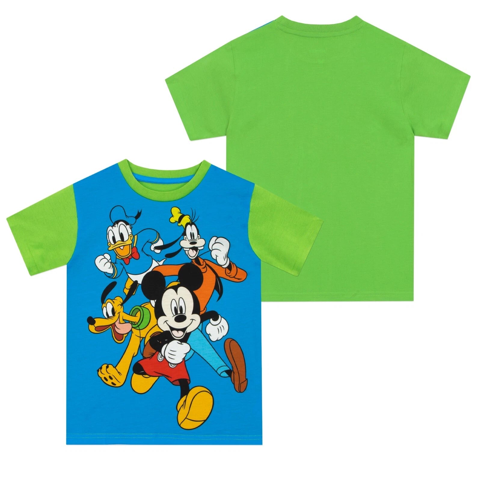 Mickey Mouse PJs Kids Boys 12-24 Months 2-8 Years Loungewear Short Pyjamas Green