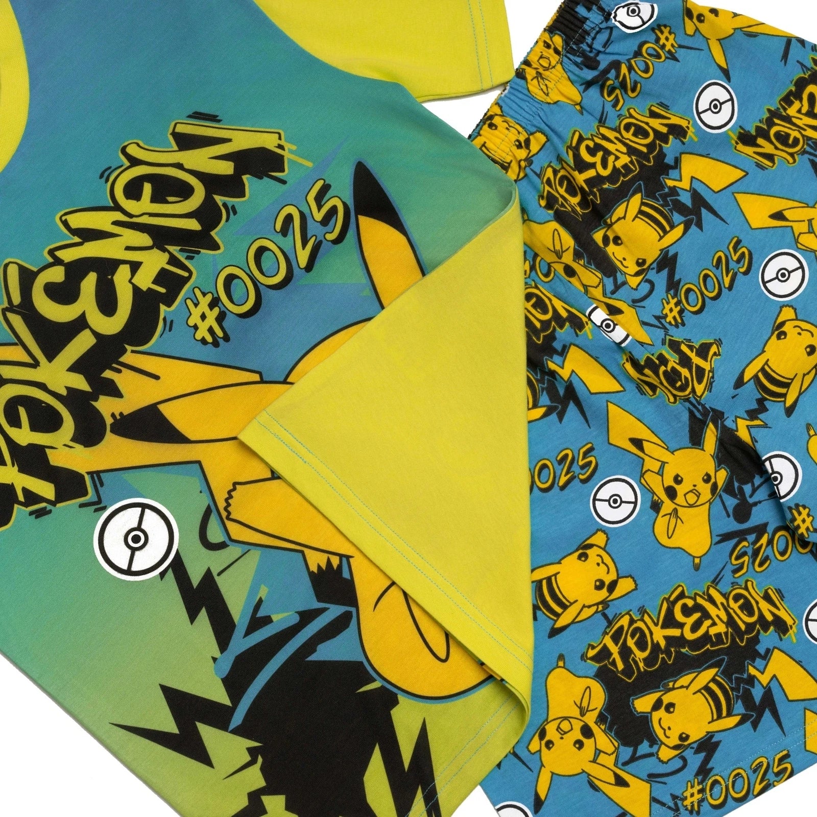 Pokémon Pyjamas Boys Pikachu #0025 Shorts Top Nightwear Pjs  Kids Pokemon