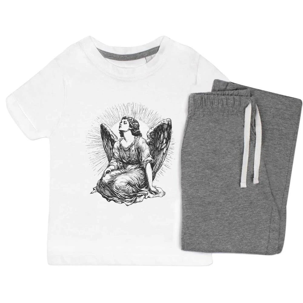 'Angel Sitting' Kids Nightwear / Pyjama Set (KP049221)