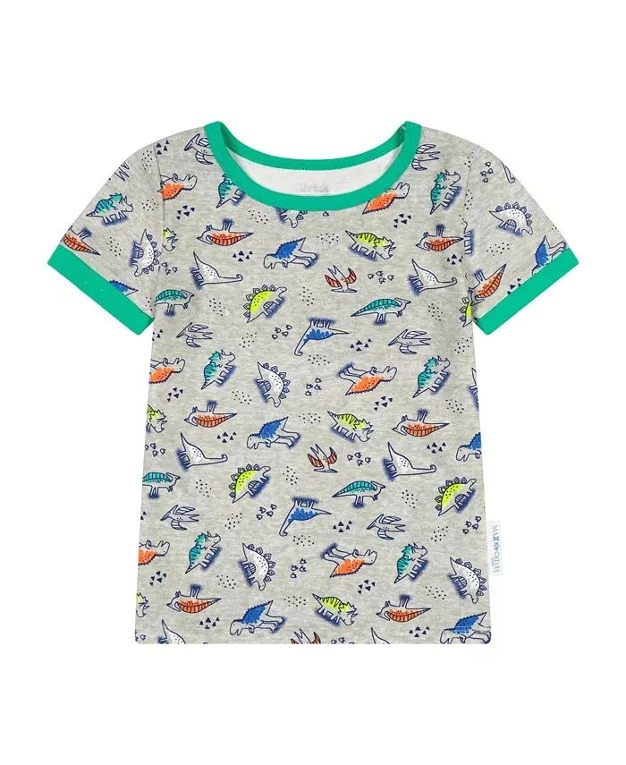 MAX & OLIVIA Baby Dinosaur Snug Fit Pajama, 3 Piece Set Green/ Gray PICK SIZE
