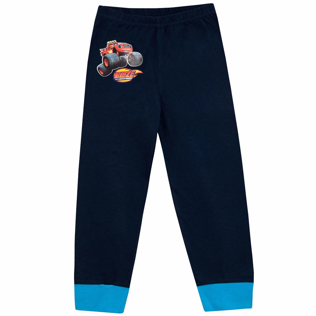 Boys Blaze and the Monster Machines Pyjamas Matching PJs Nightwear Set Navy Blue