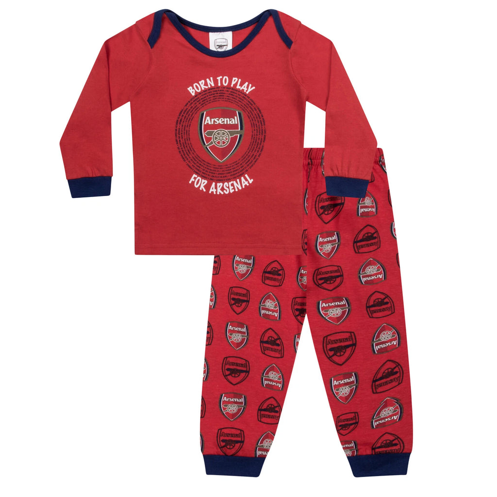 Arsenal FC Baby Pyjamas Long Boys Kids Official Football Gift