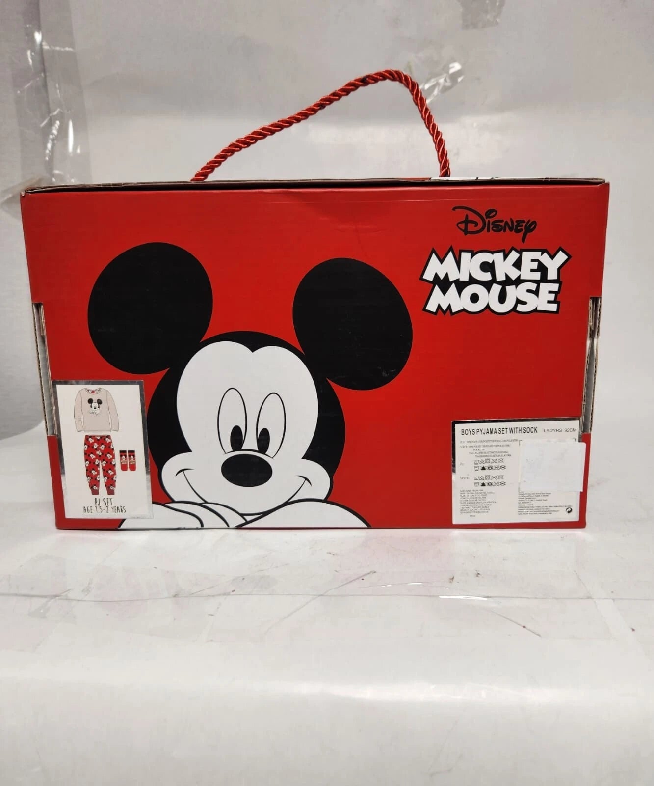 Disney Mickey Mouse Boys' Pyjama Set with Socks Comfortable Sleepwear