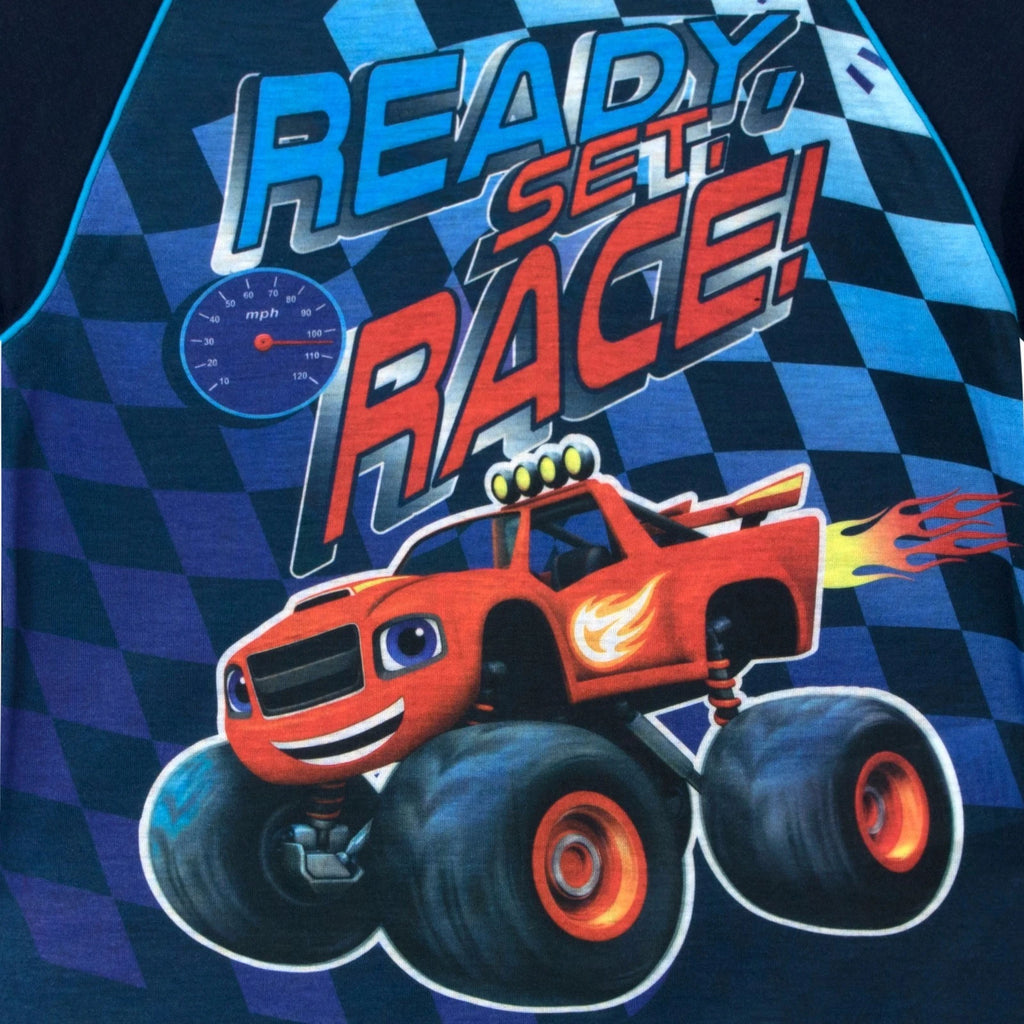 Boys Blaze and the Monster Machines Pyjamas Matching PJs Nightwear Set Navy Blue