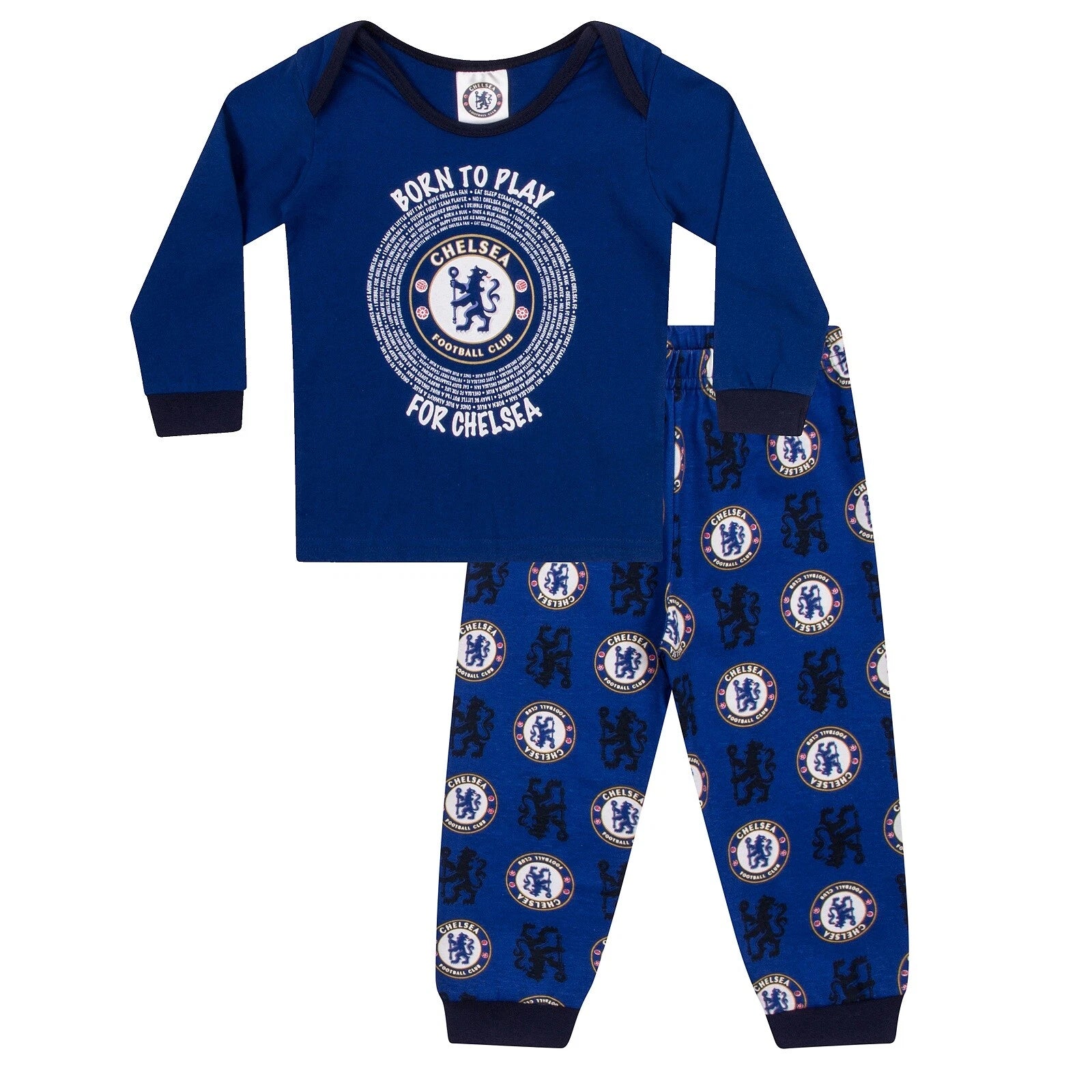 Chelsea Baby Pyjamas Long Boys Kids Official Football Gift