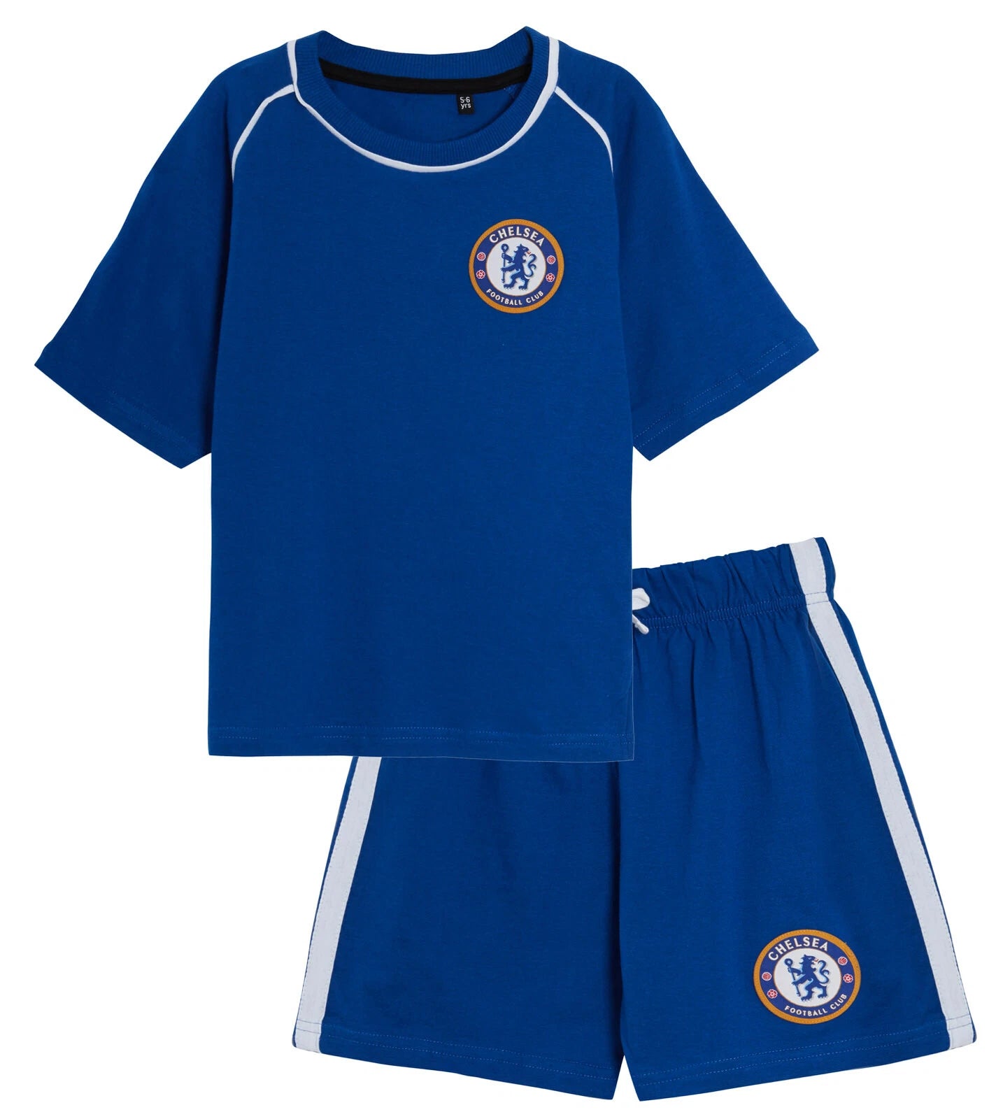 Kids Chelsea FC Short Pyjamas Boys Premiership Football Club Kit Shorts T-shirt