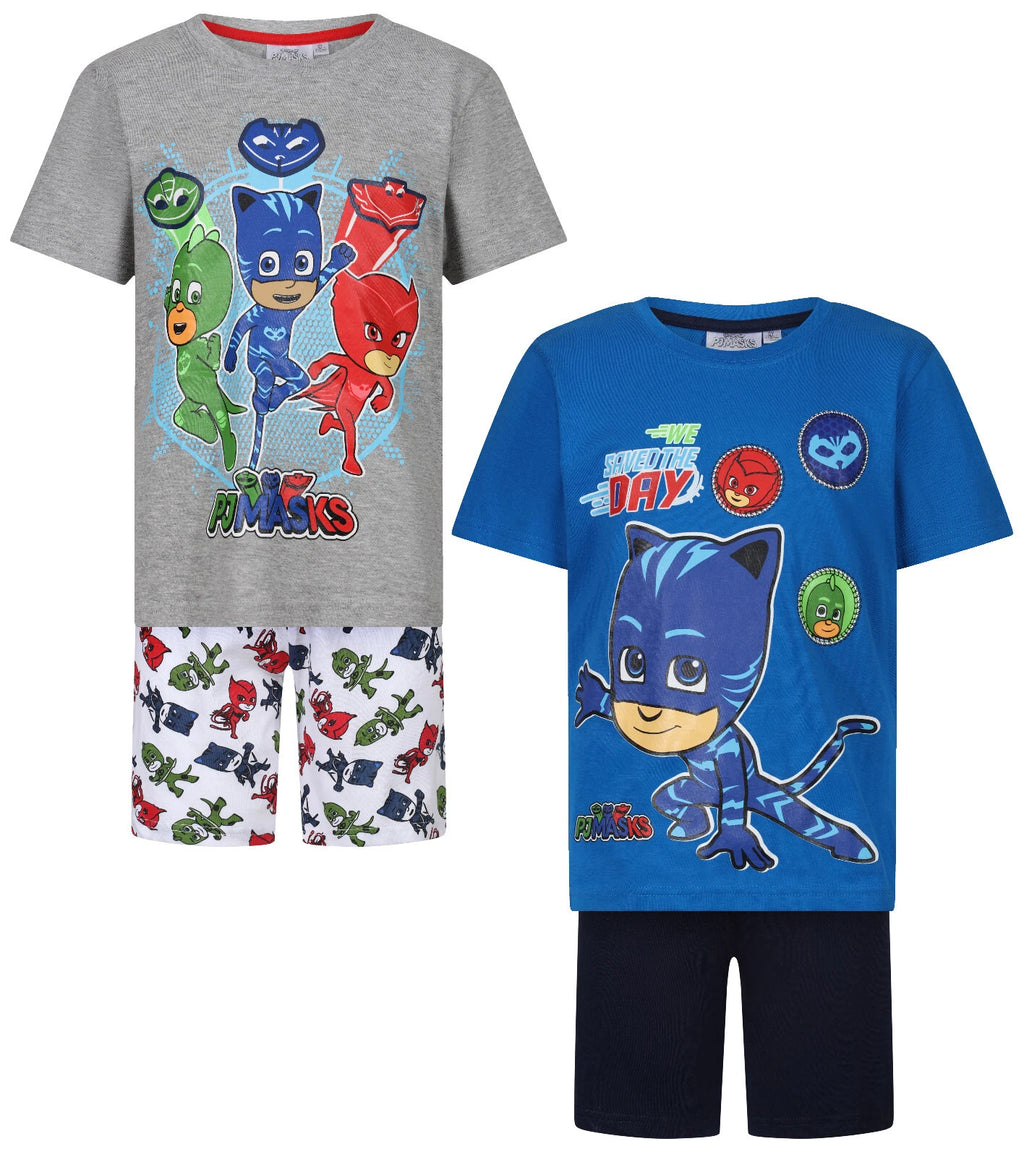 BOYS 2 PACK SHORT PYJAMAS CHARACTER NIGHT WEAR SHORT PJ SET 3-10 YEARS BNWT
