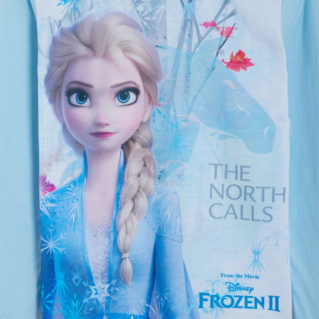 Girls Frozen Pyjamas Elsa PJs Size 2-8 Years Blue Long Sleeved Trouser Disney