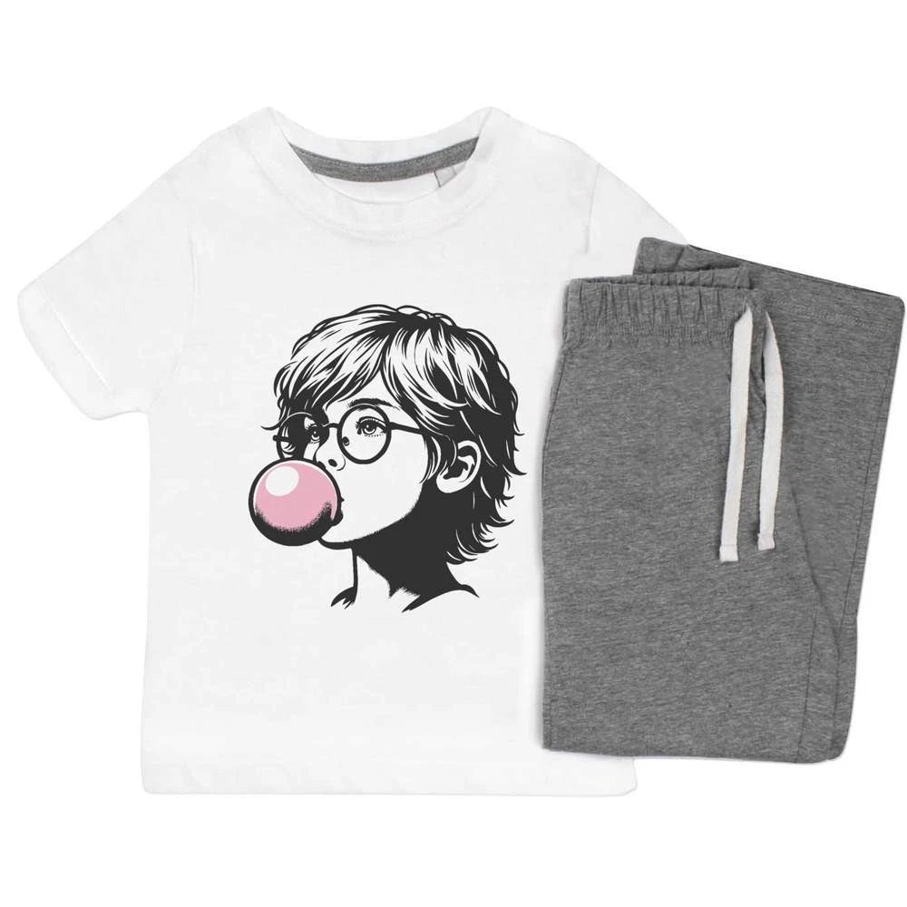'Bubble Gum Girl' Kids Nightwear / Pyjama Set (KP048332)