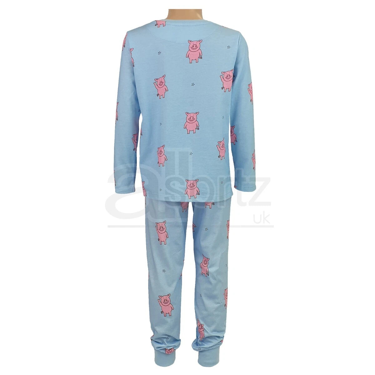 New Childrens Long Sleeve Cotton Pyjama Sets Boys Girls Percy PJs M S L Uk Age