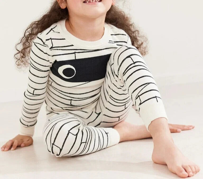 Hanna Andersson Kids Long Sleeve Printed Long John Pyjama Set- Mischievous Mummy