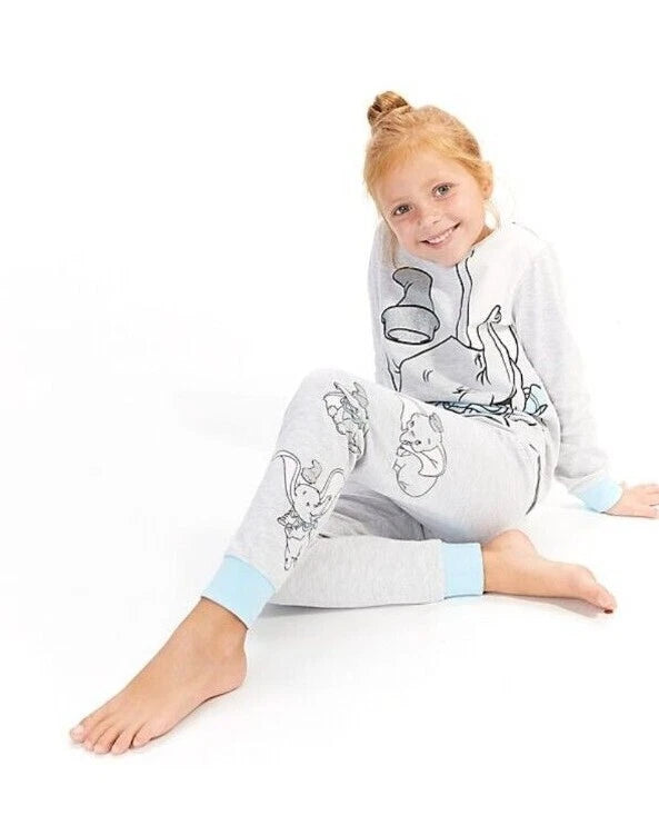 Kids Dumbo Disney Store Dumbo PJs bed Pajamas bedtime grey bedwear - NEW
