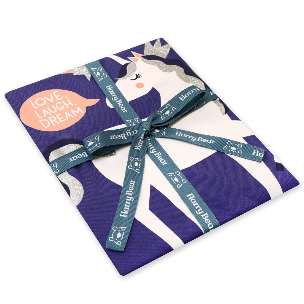 Unicorn Snuggle Fit Pyjamas 3 4 5 6 7 8 9 10 11 12 Years PJs Nightwear Black