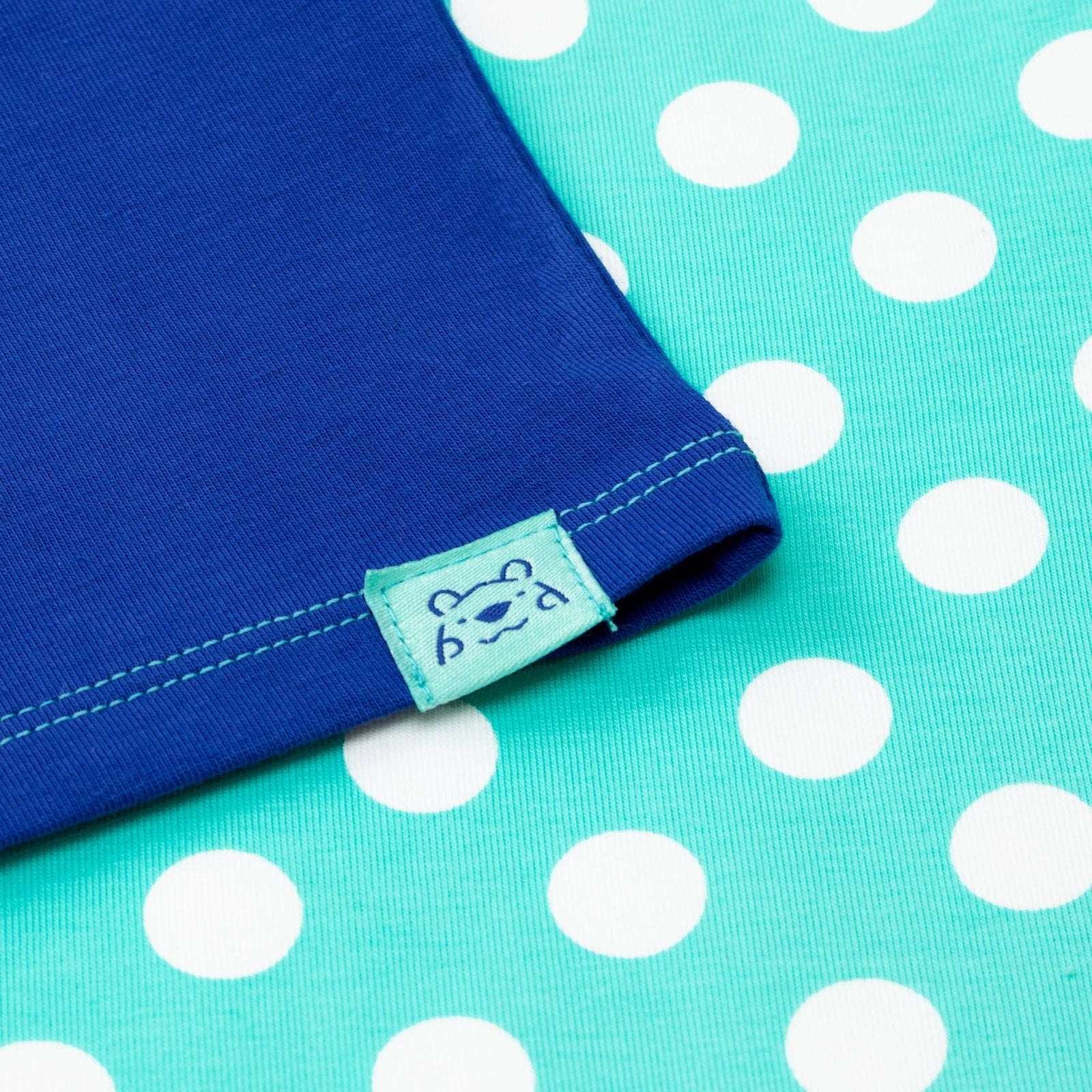 Princess Pony Pyjamas Kids Girls 3 4 5 6 7 8 9 10 Years PJs Polka Dots Teal Blue