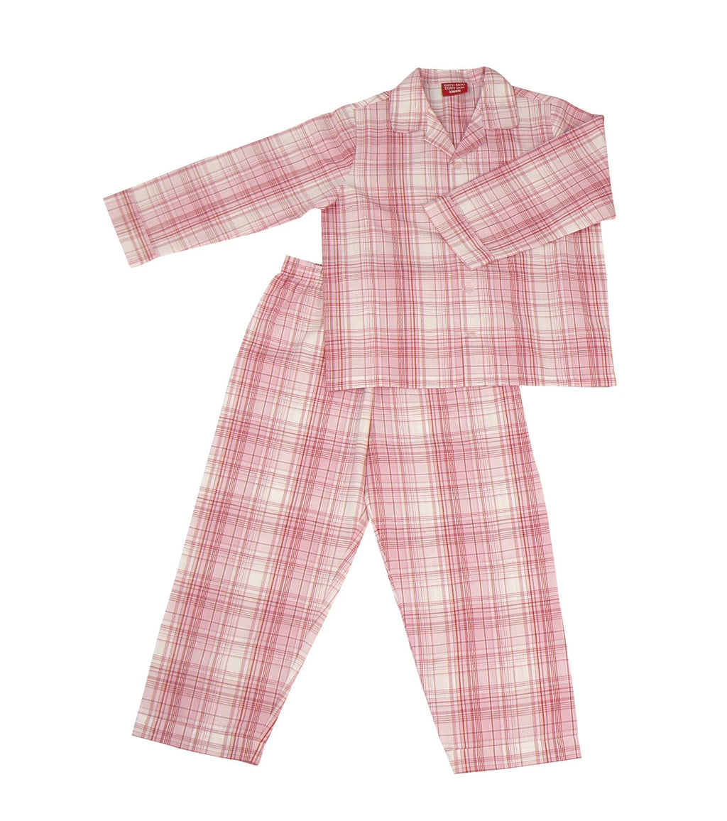PYJAMA SUIT PINK CHECKS 100% COTTON 3-10 yrs