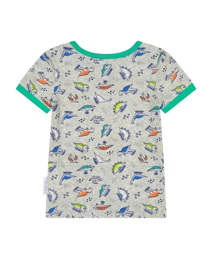 MAX & OLIVIA Baby Dinosaur Snug Fit Pajama, 3 Piece Set Green/ Gray PICK SIZE