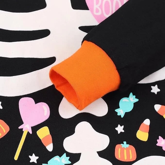 Skeleton Glow in the Dark Halloween Unisex Pyjamas Bones Nightwear Boys and Girl