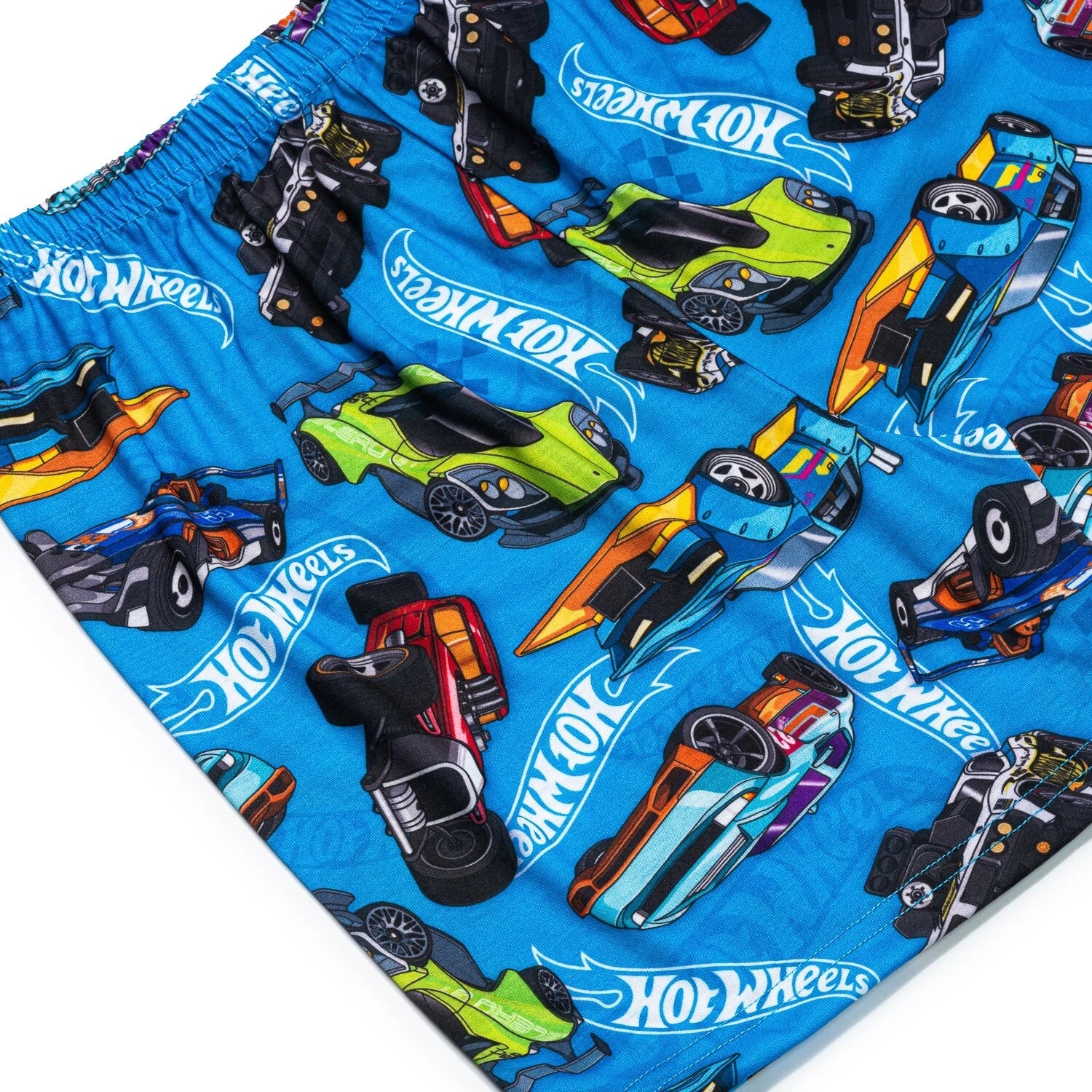 Hot Wheels Boys Short Pyjama Set | 100% Cotton Summer Sleepwear | Car Gift