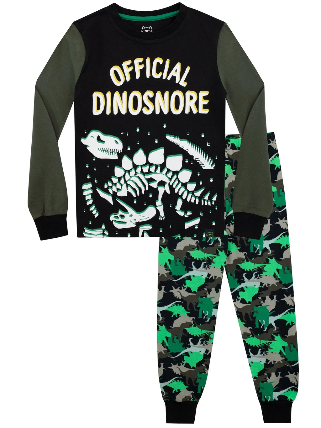 Dinosaur Snuggle Fit Pyjamas Kids Boys 3 4 5 6 7 8 9 10 Years Long Sleeve PJs