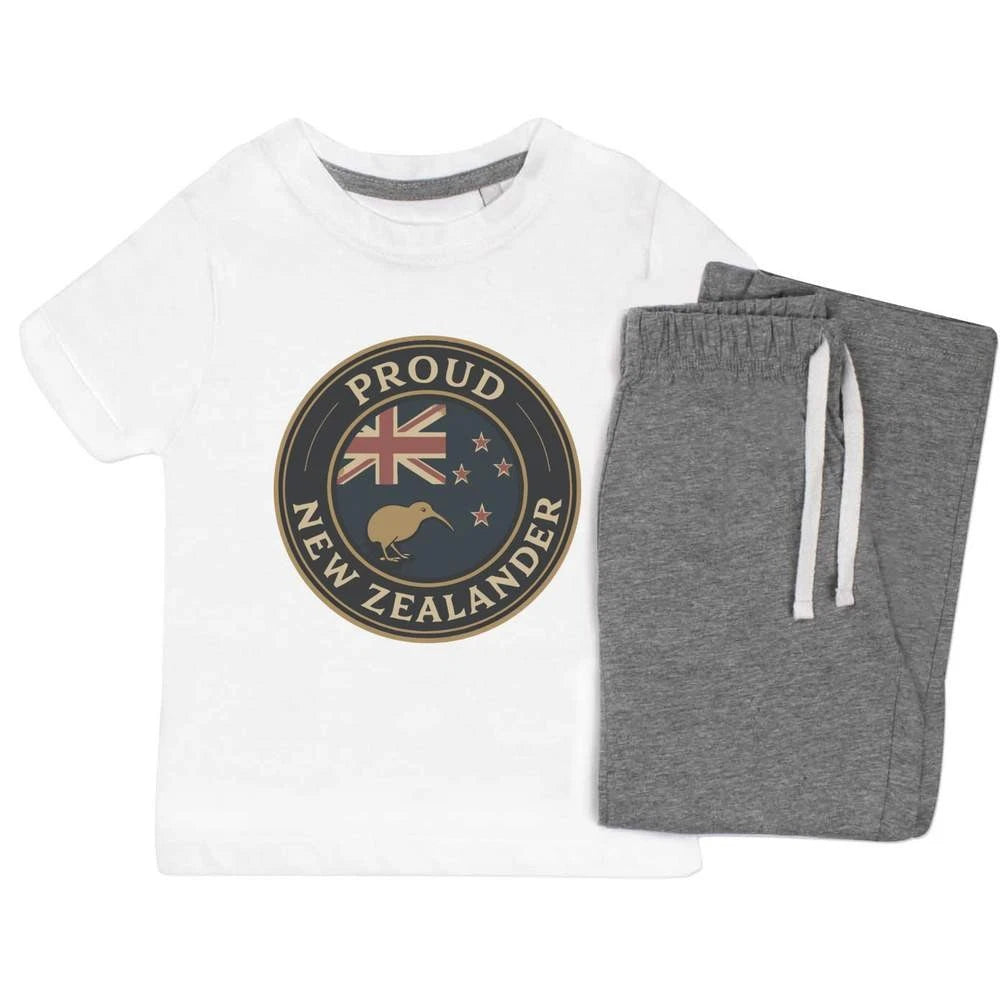 'Proud New Zealander' Kids Nightwear / Pyjama Set (KP054454)