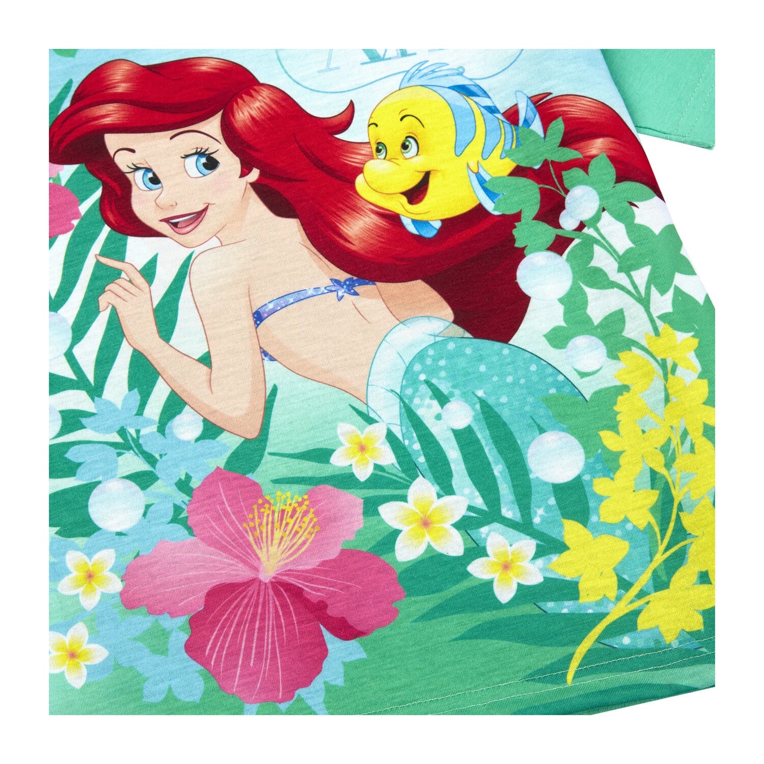 Official Girls Disney The Little Mermaid Short Summer Pyjamas Princess Ariel