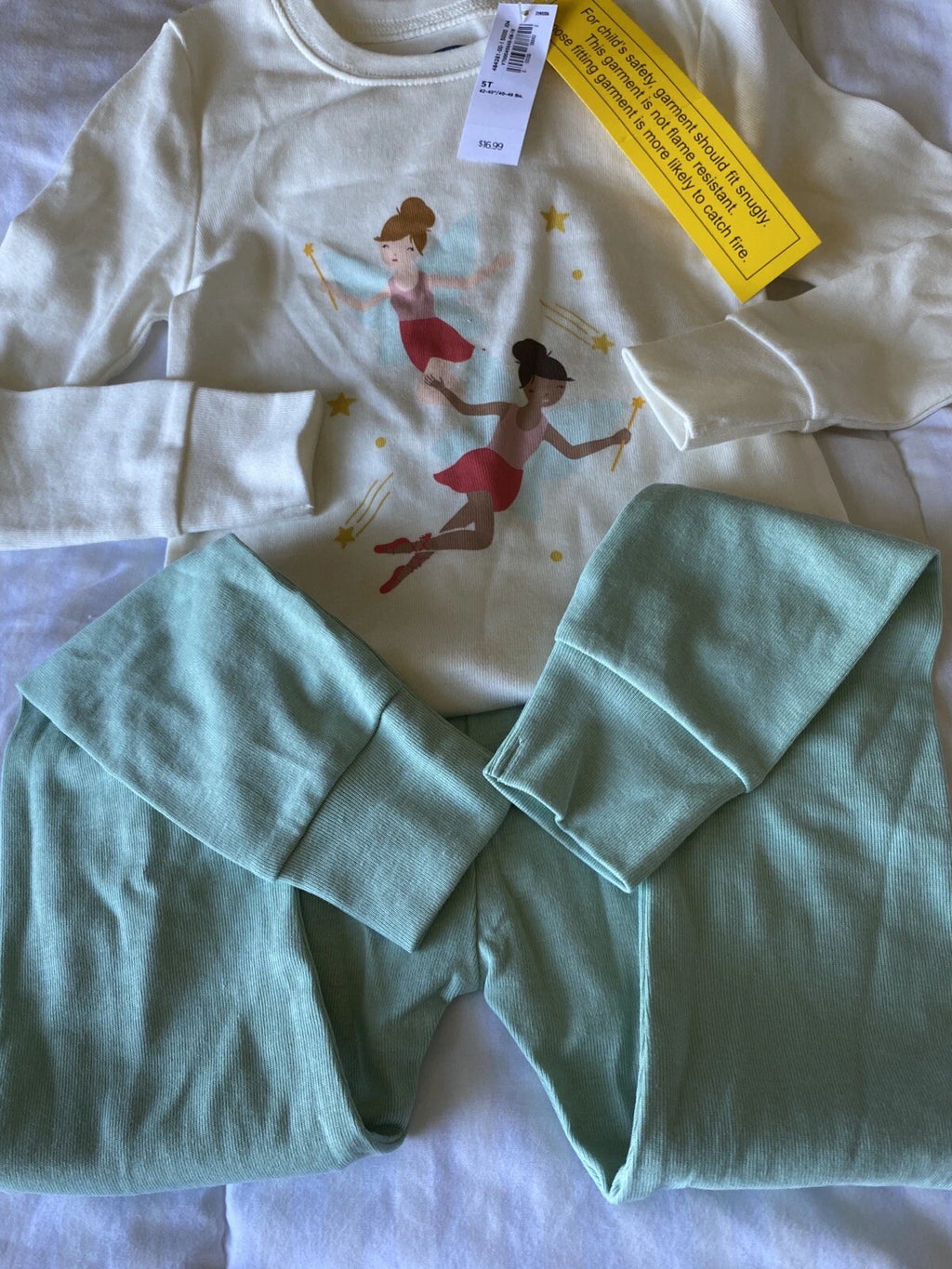 OLD NAVY Aqua Fairy Princess Pajama Set Toddler Girl. NEW WITH TAG.