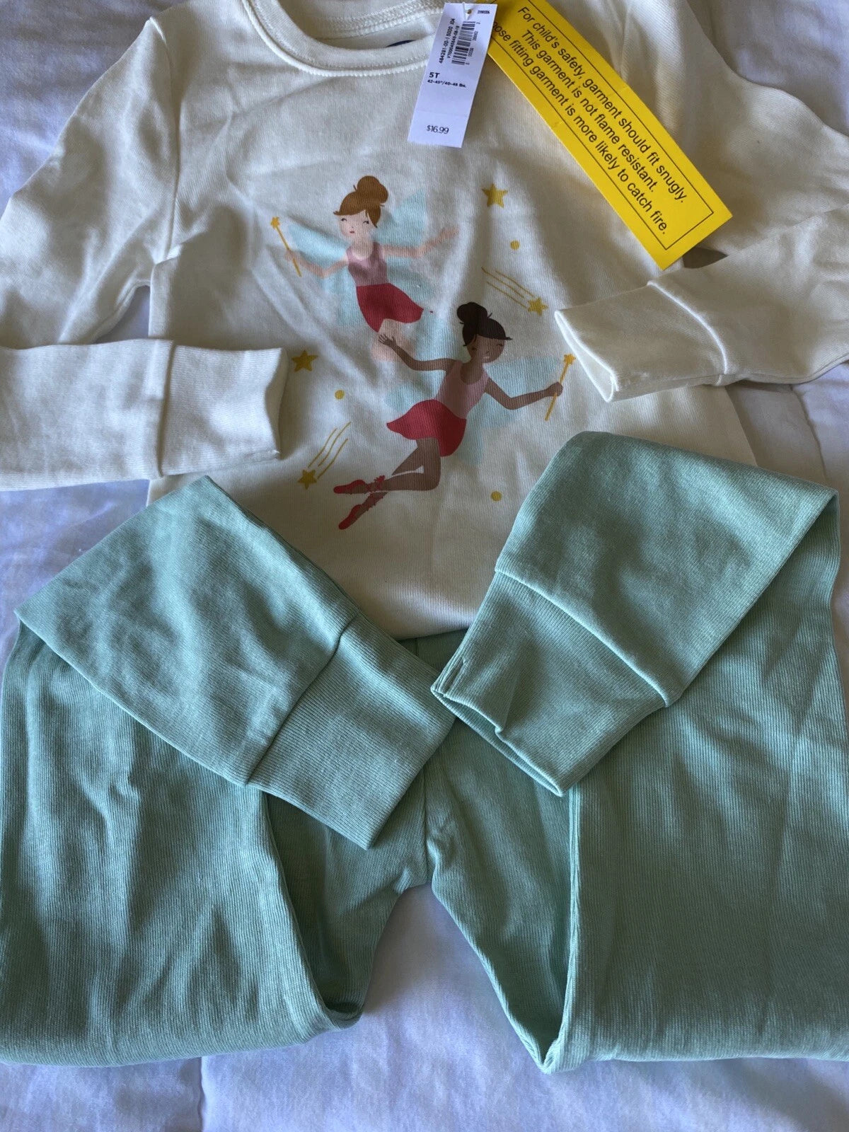 OLD NAVY Aqua Fairy Princess Pajama Set Toddler Girl. NEW WITH TAG.