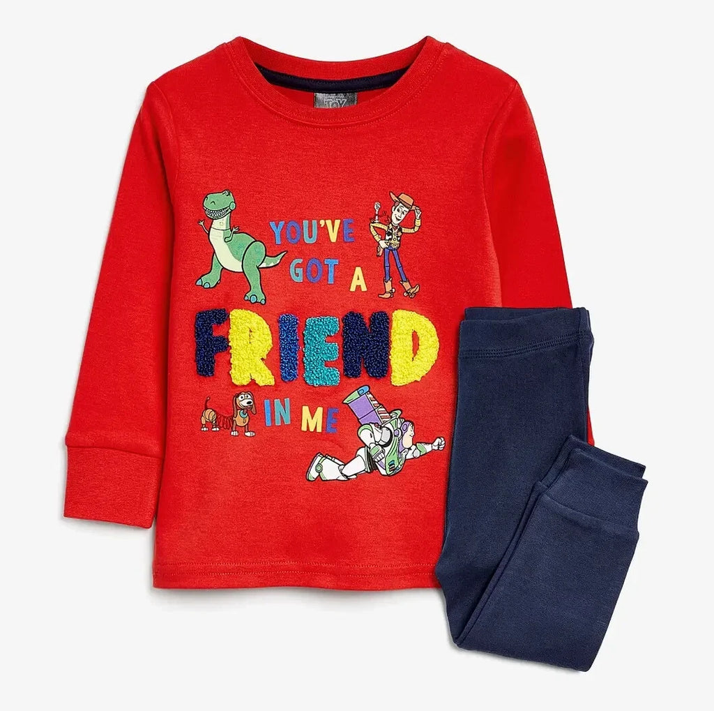 Disney Toy Story Kids Boys Pajama Set Pyjamas Pjs Top & Bottoms Nightwear 3/5 Yr