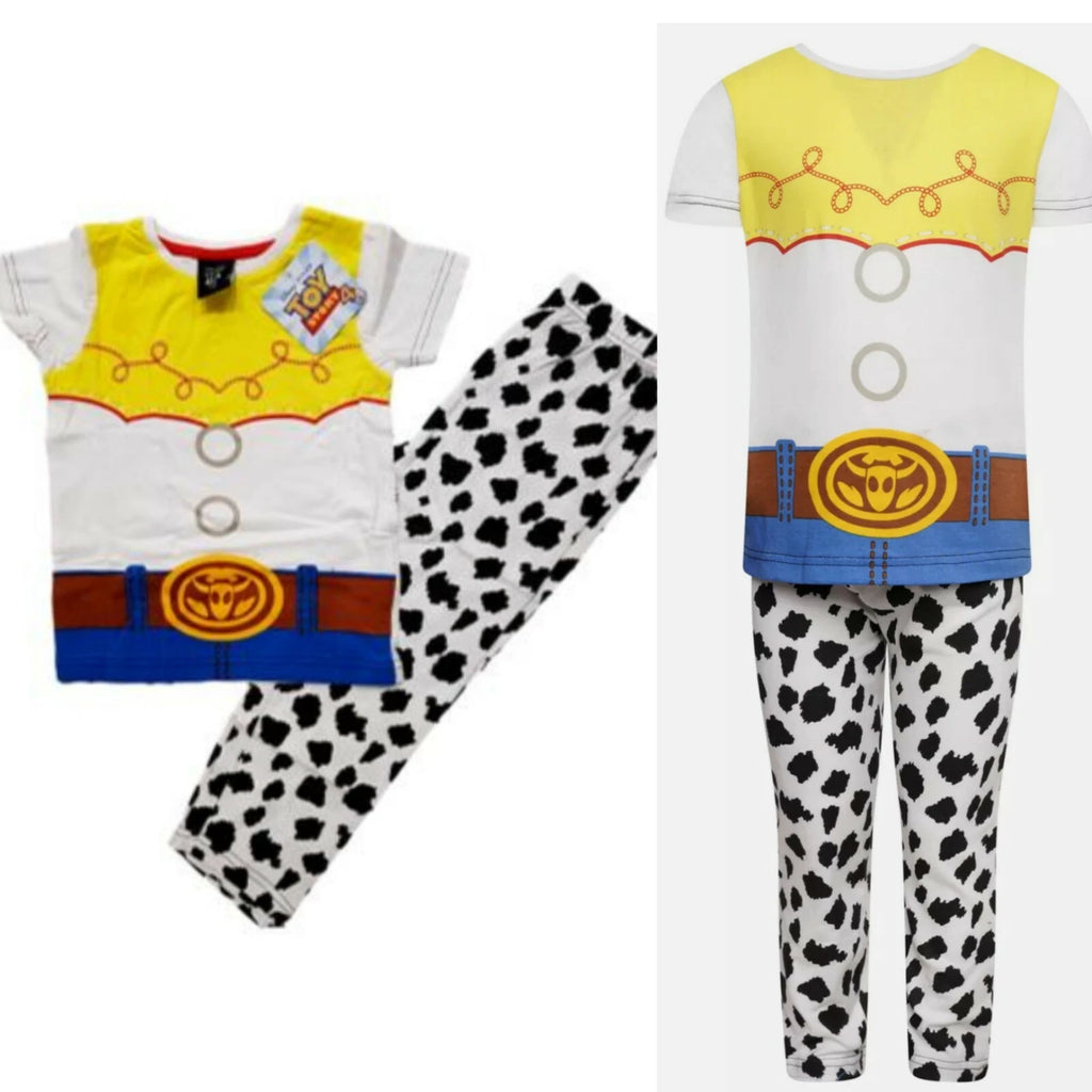 Girls Toy Story Jessie Cowgirl Pajamas PJs Set Short Sleeve Kids Cotton official
