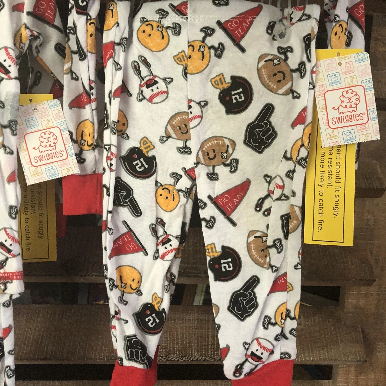 Swiggles Boys Sports Theme Emoji Pajama Sets Snug Fit Long Sleeve/Pants CR-27-28