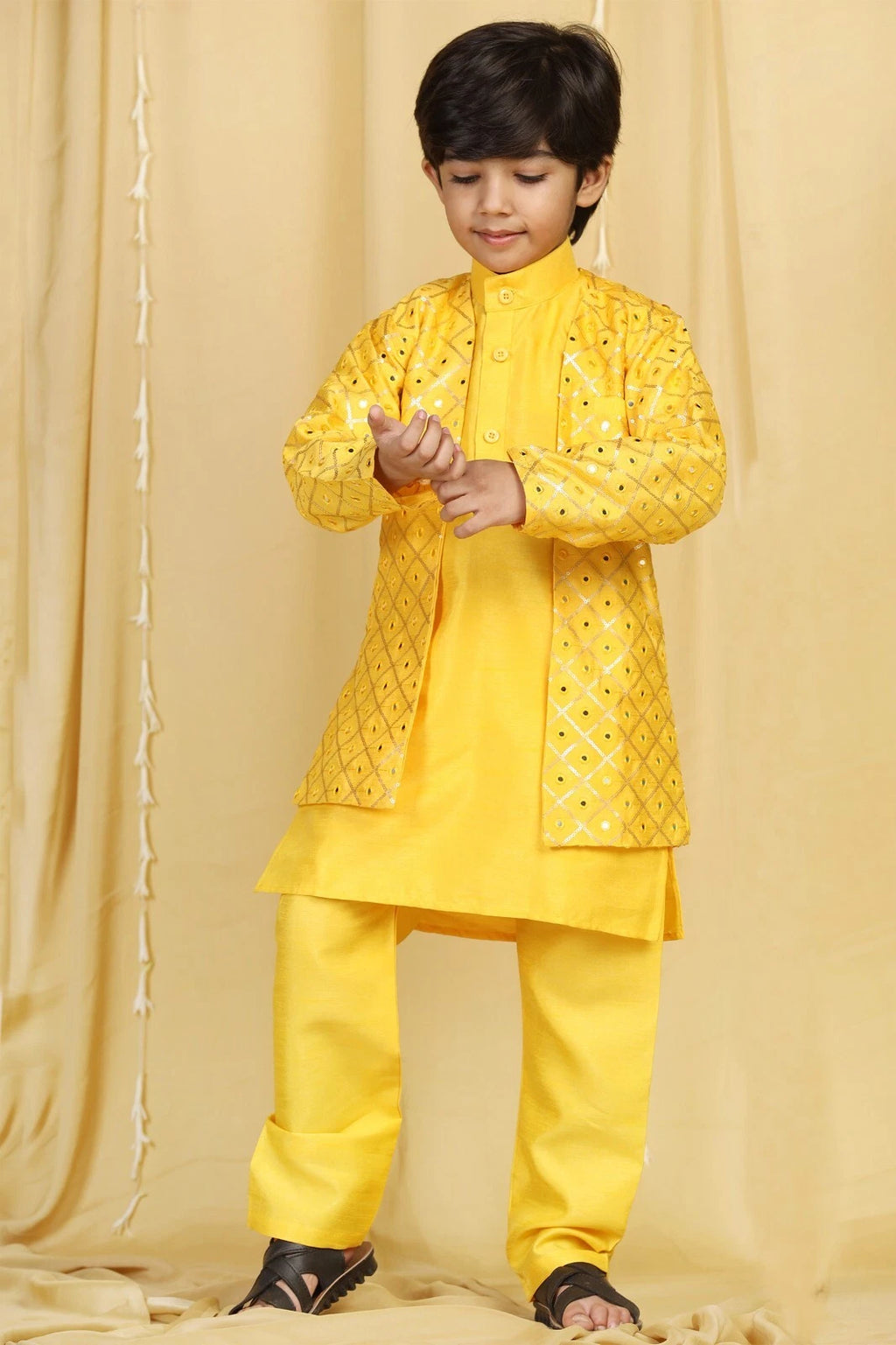 Indian Wear Kurta Pajama Boys Kids Sherwani Set For Boys