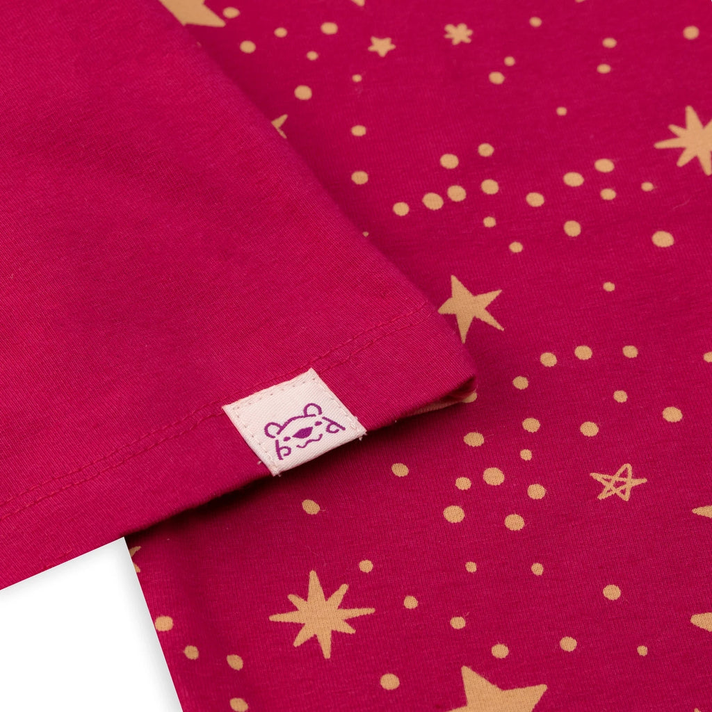 Princess Moon & Owl Pyjamas Kids Girls 3 4 5 6 7 8 9 10 Years PJs Red