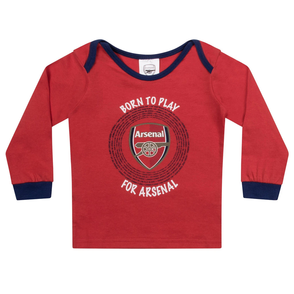 Arsenal FC Baby Pyjamas Long Boys Kids Official Football Gift