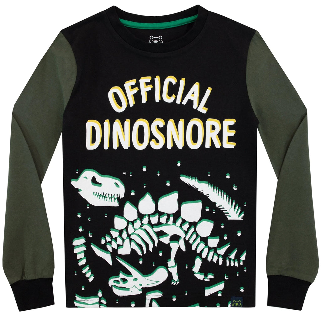 Dinosaur Snuggle Fit Pyjamas Kids Boys 3 4 5 6 7 8 9 10 Years Long Sleeve PJs