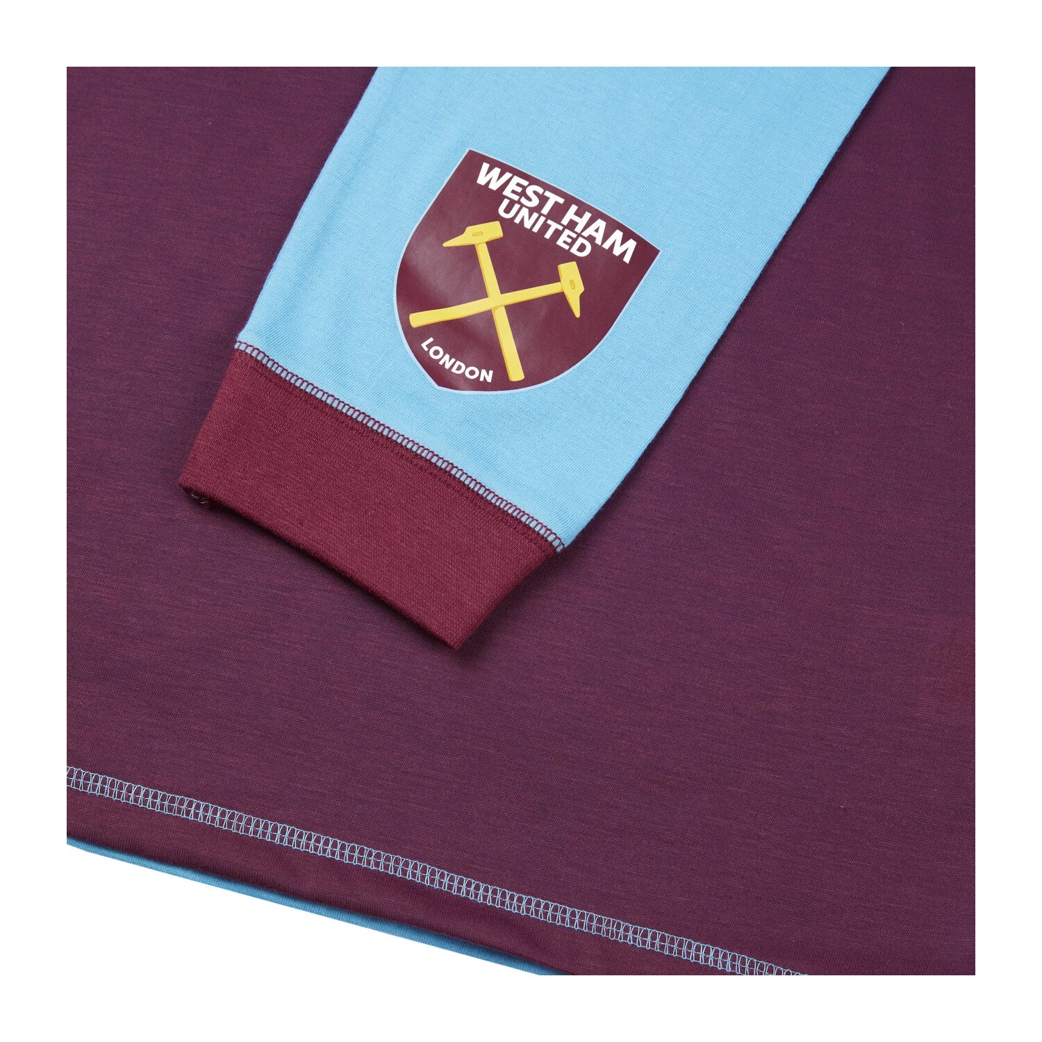 West Ham United FC Boys Pyjamas Football Pjs Set, Official Club Merchandise