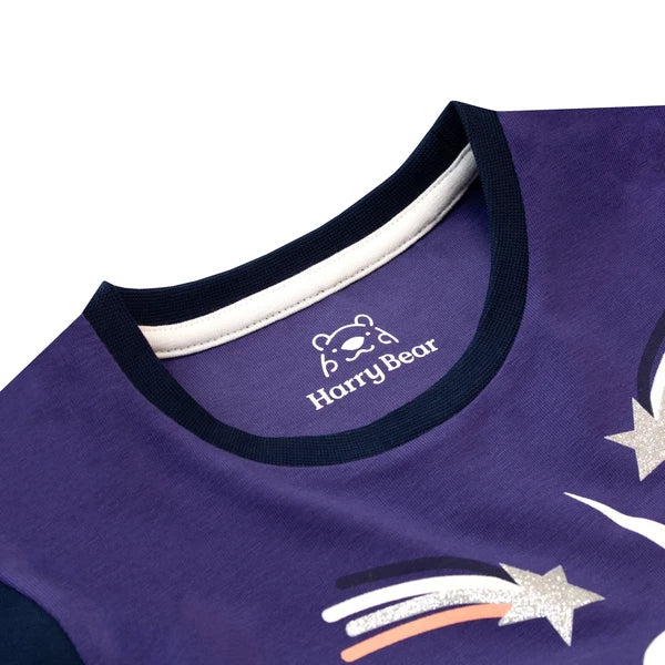 Unicorn Snuggle Fit Pyjamas 3 4 5 6 7 8 9 10 11 12 Years PJs Nightwear Black