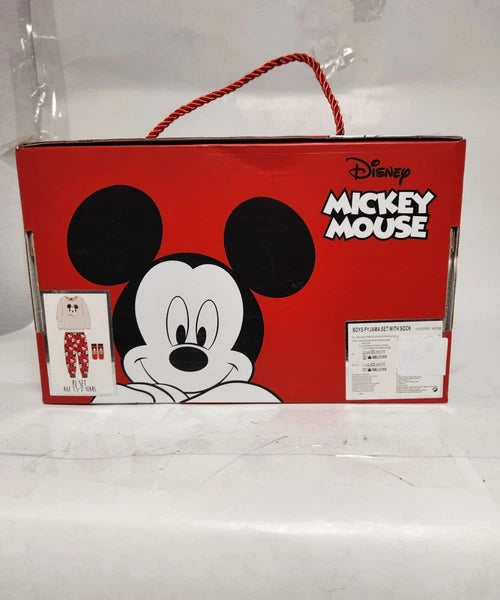 Disney Mickey Mouse Boys' Pyjama Set with Socks Comfortable Sleepwear