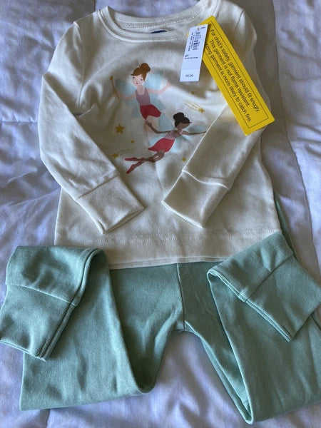 OLD NAVY Aqua Fairy Princess Pajama Set Toddler Girl. NEW WITH TAG.