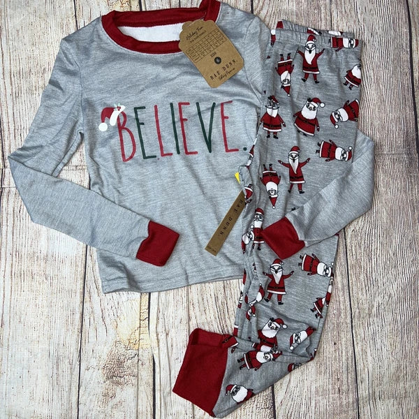 Rae Dunn Family Christmas Pajamas Kids Santa Believe Holiday NEW