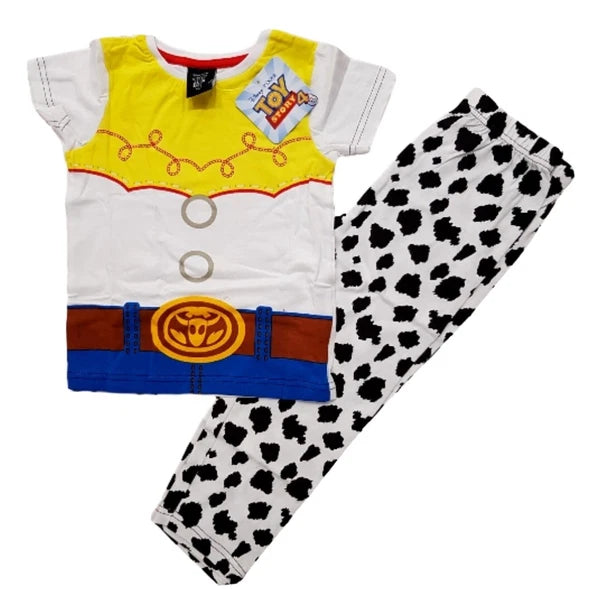 Girls Toy Story Jessie Cowgirl Pajamas PJs Set Short Sleeve Kids Cotton official