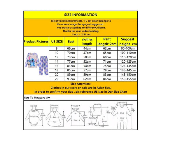 1Set Spring Children's Clothing Sets LongSleeved Pants Clothes Kids Pajamas Set