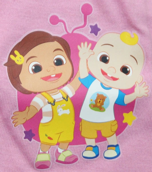 COCOMELON Girl's Pink Short Pyjamas/ Shorty PJs/ Summer PJs in Sizes 1-4 Years